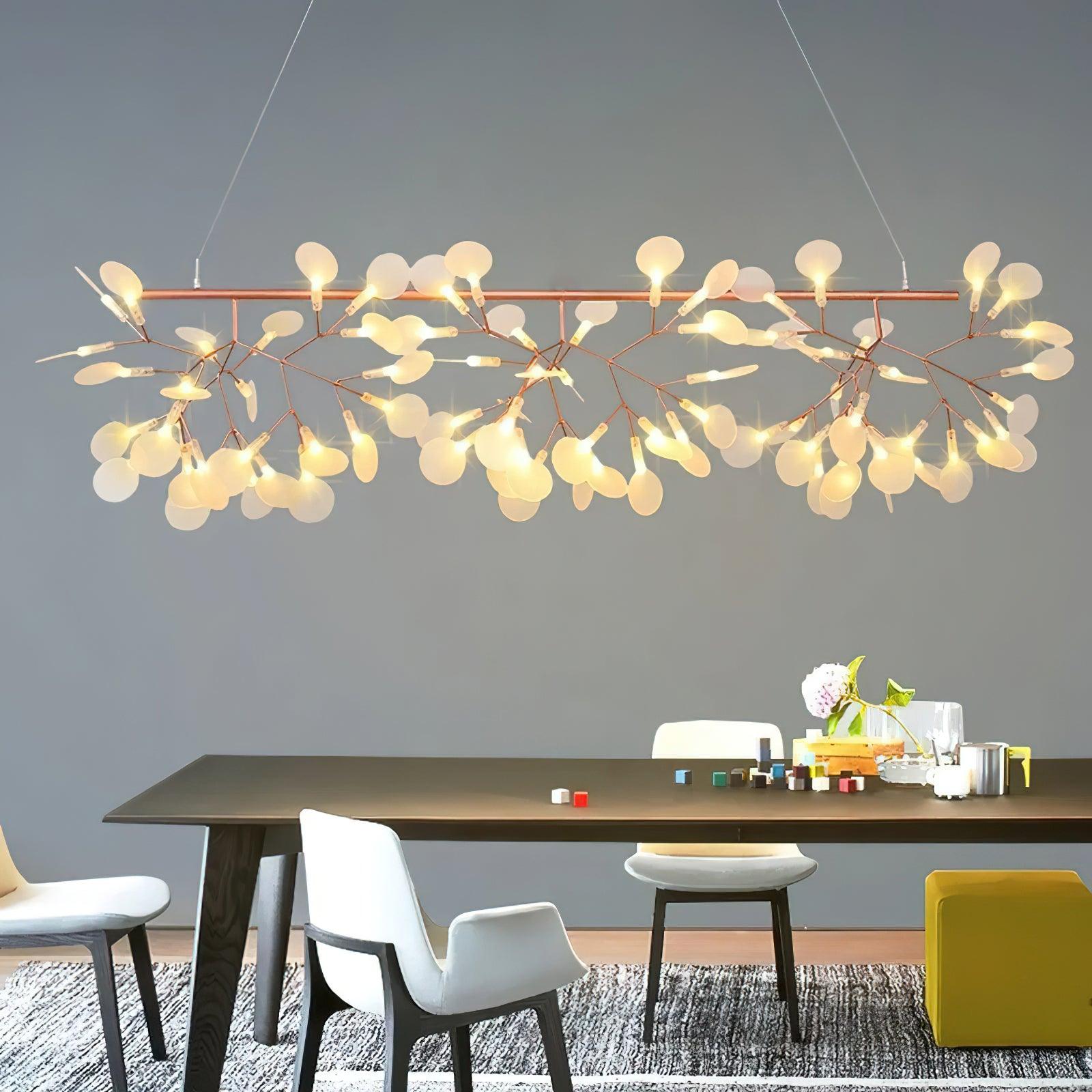 Lustra Lustre LED À Branches Longues Et Linéaires Artistiques
