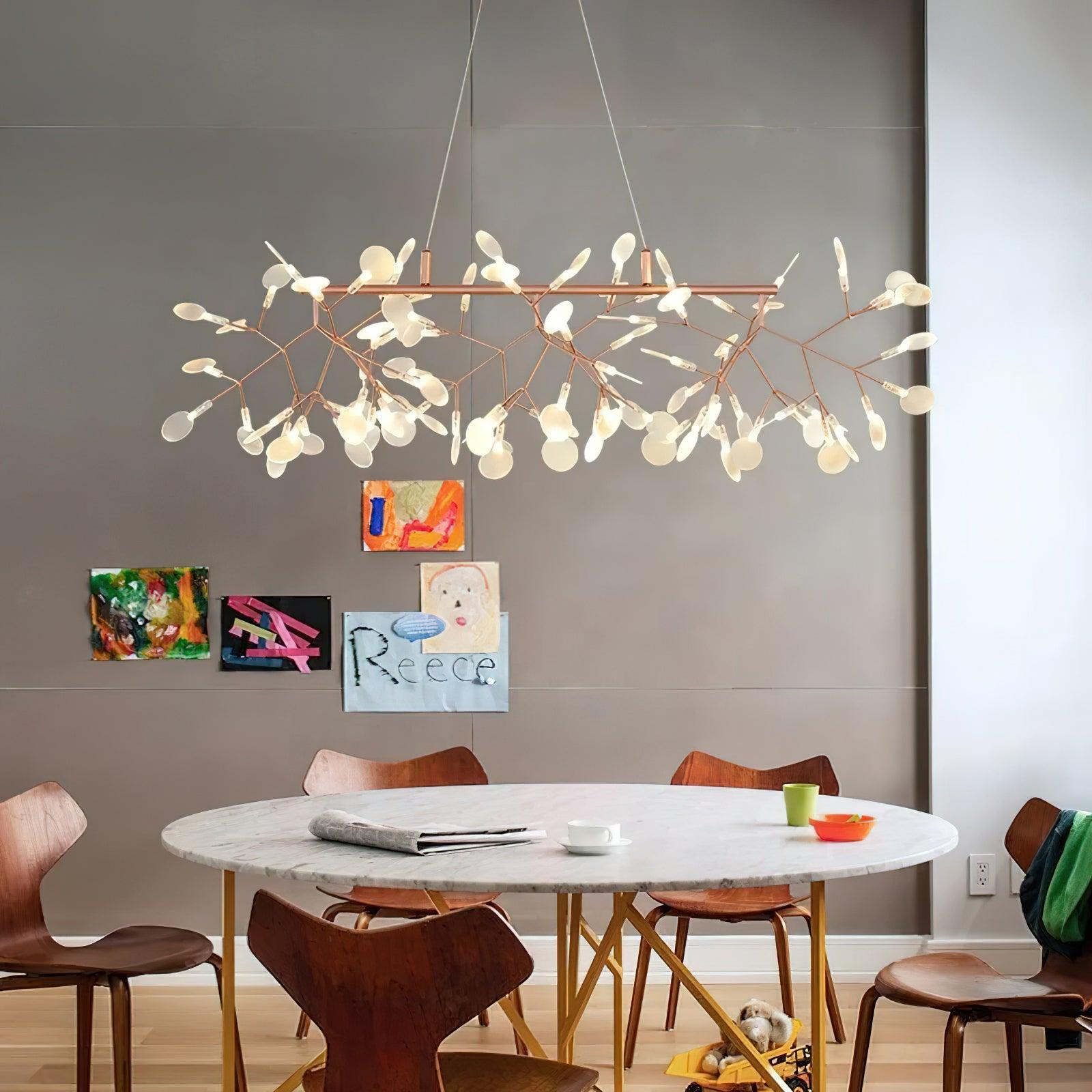 Lustra Lustre LED À Branches Longues Et Linéaires Artistiques