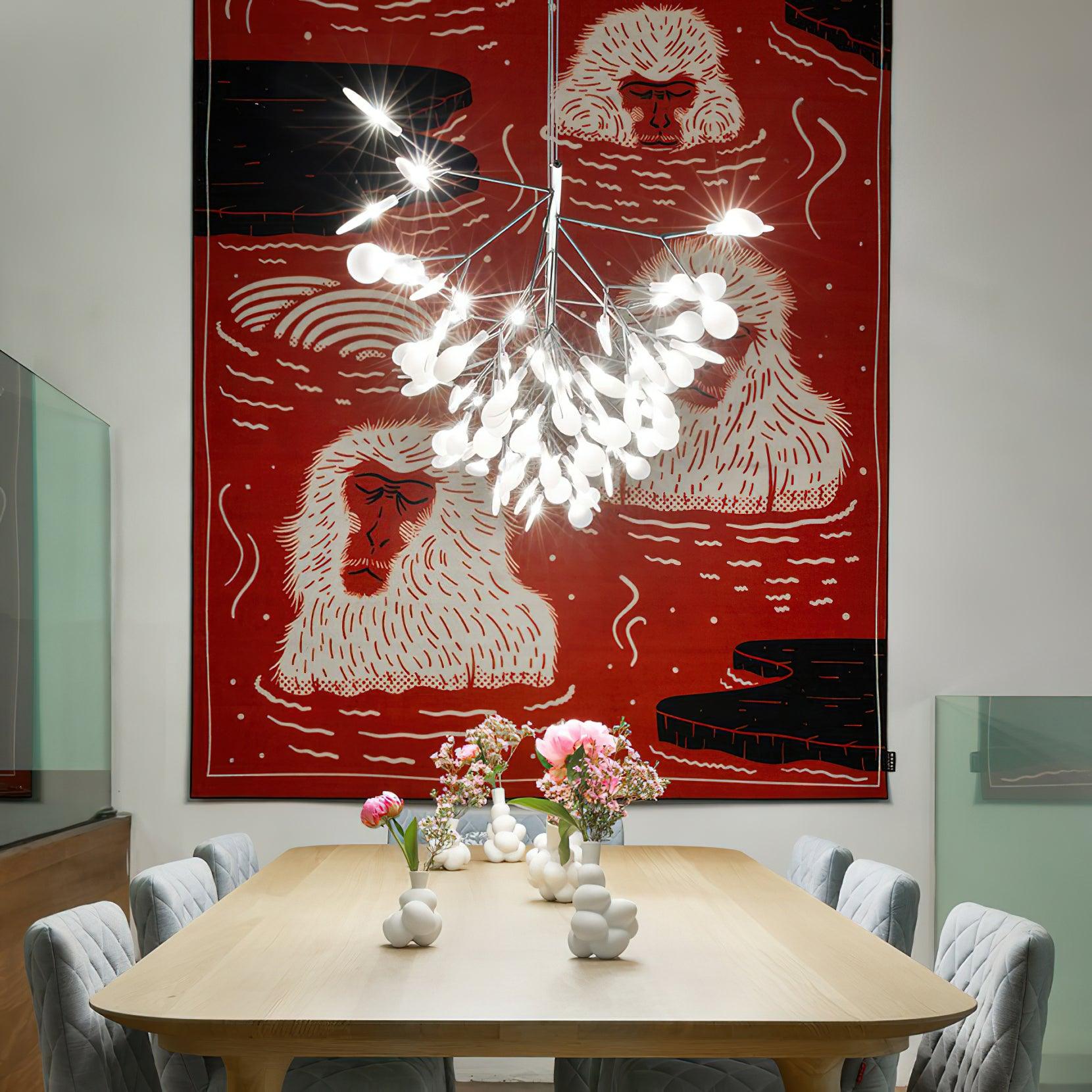 Lustra Lustre LED À Branches Longues Et Linéaires Artistiques
