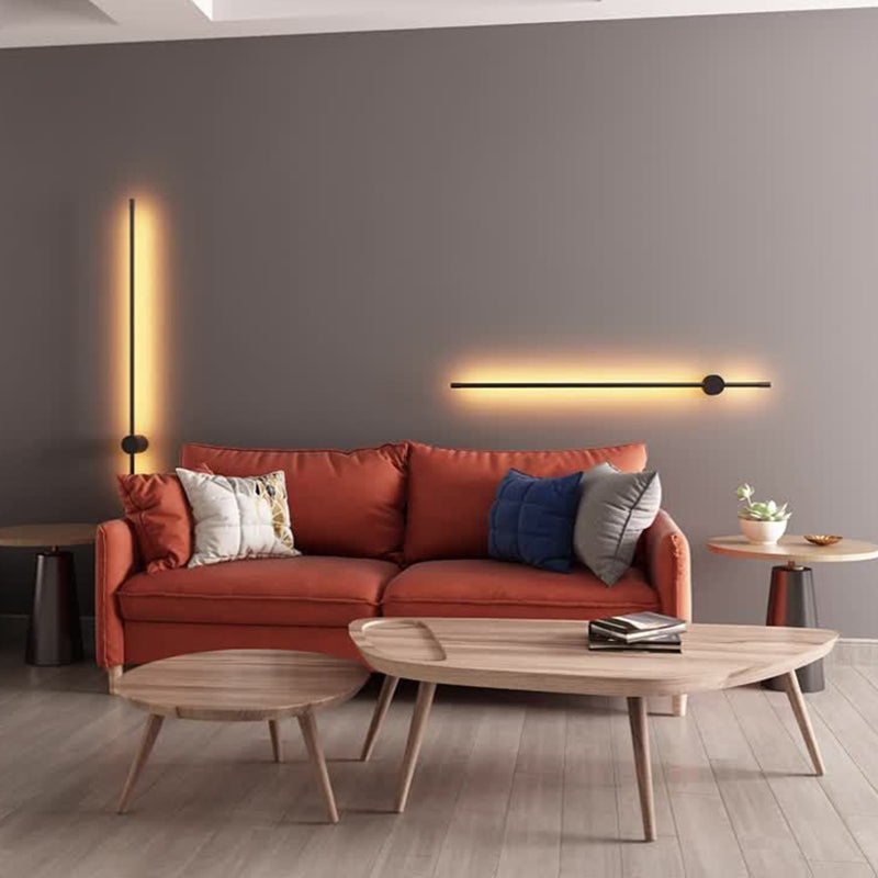 Eonix Applique Murale Intérieure Minimaliste Linéaire LED. Métal. Noir.