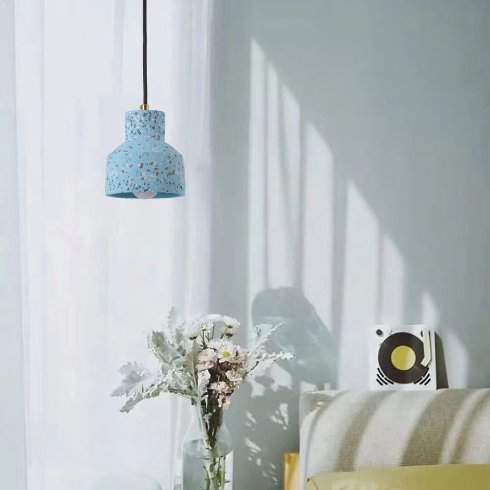 Halen Suspension Rond Décor Nordique. Métal/Ciment. 4 Couleur. Salon