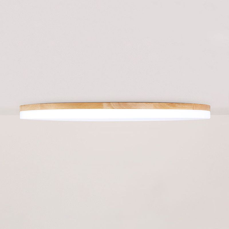 Eilo Plafonnier LED Grande Rond Moderne Bois