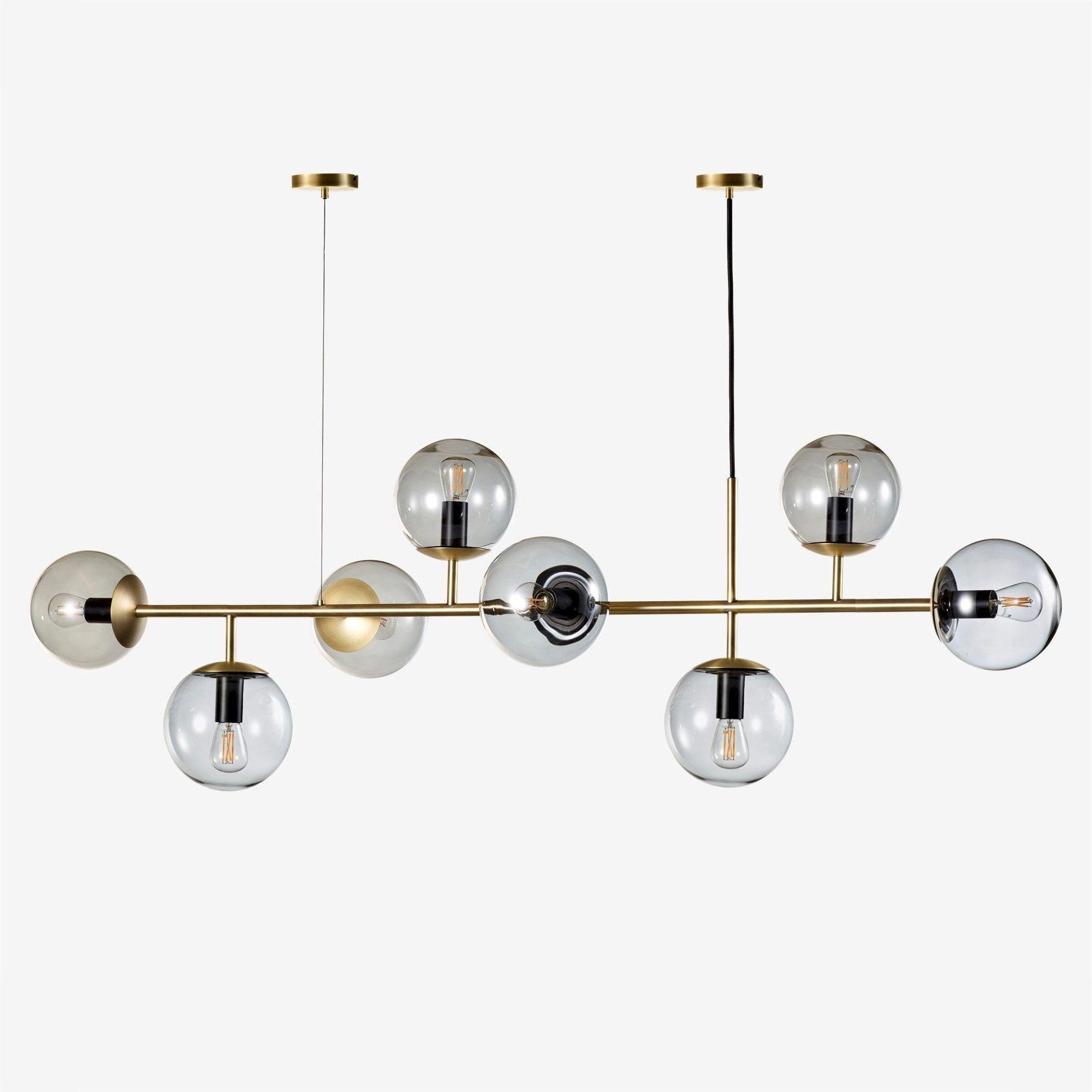 Lustra Suspension Orb Laiton Verre Pour Salon