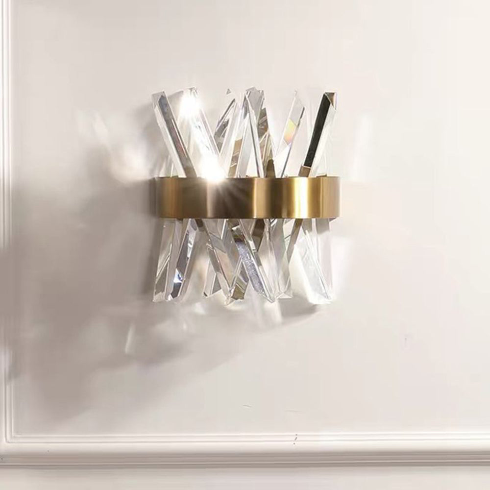 Kristy Applique Murale Luxueux LED Moderne Métal Cristal Or Chambre à Coucher/Salon