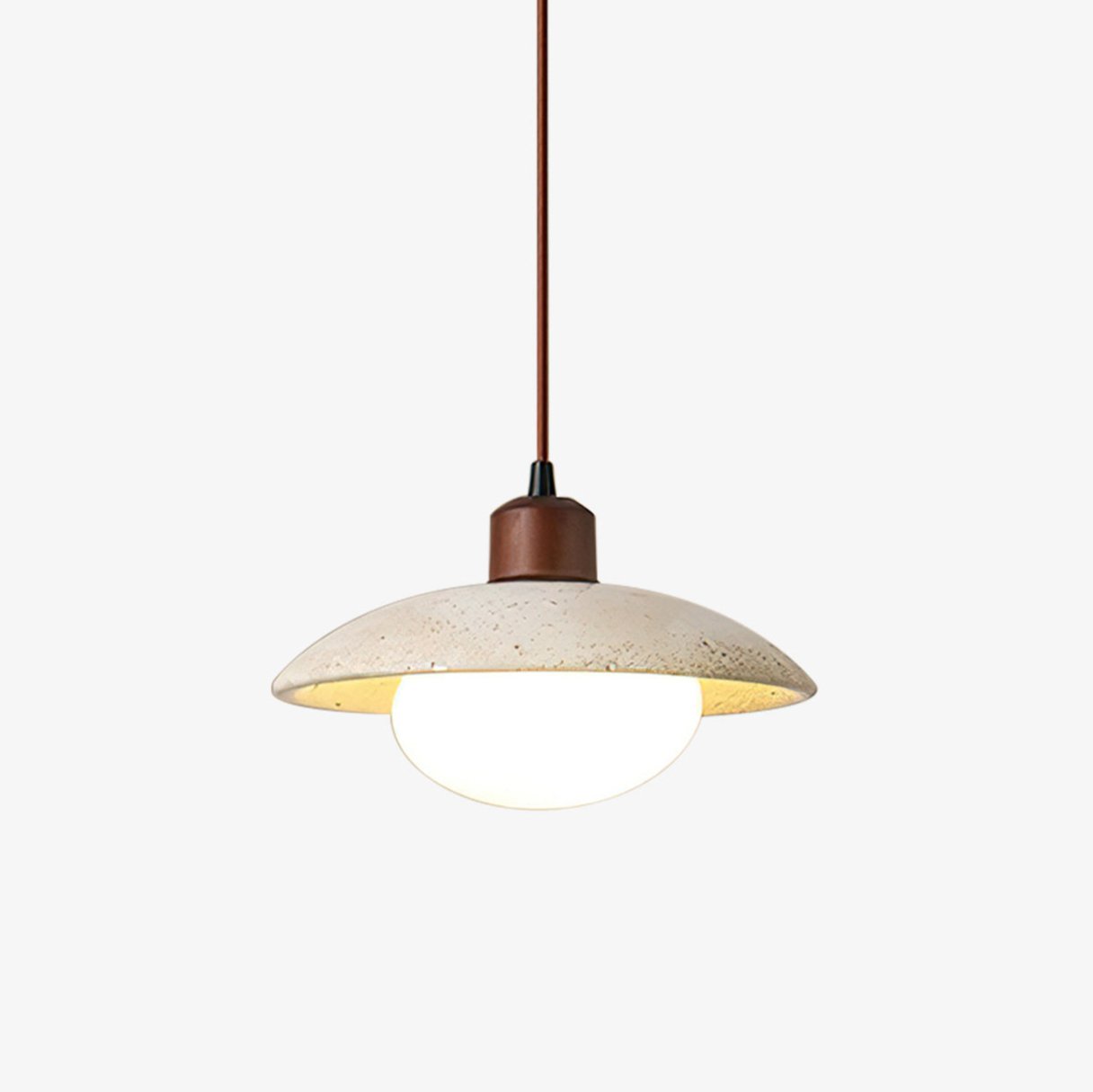Onorarae Dôme-Abat-Jour Travertin Pendentif Lumière