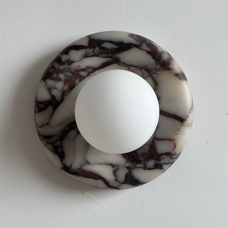 Bvlgari Applique Murale Moderne Minimaliste Evenir en Marbre Violet