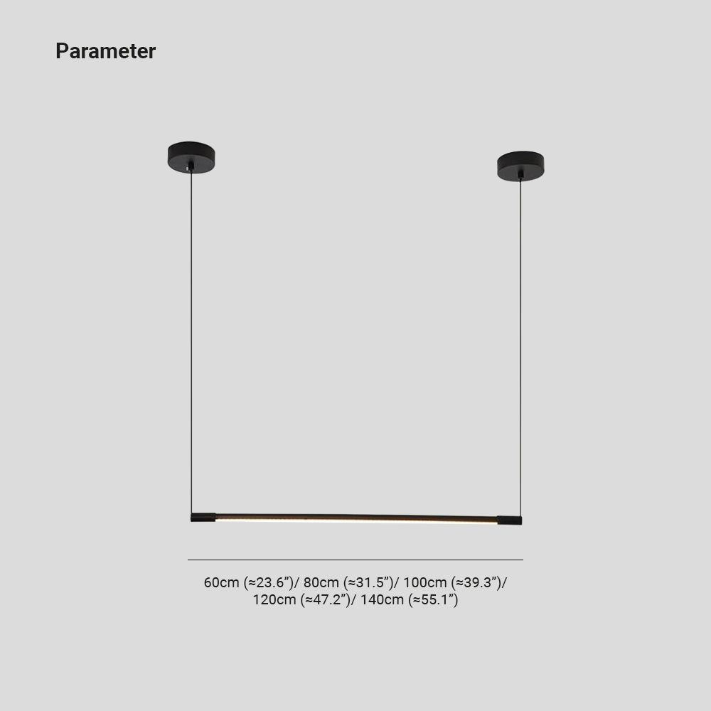 Zynar Suspension Linéaire Minimaliste Noir Chambre