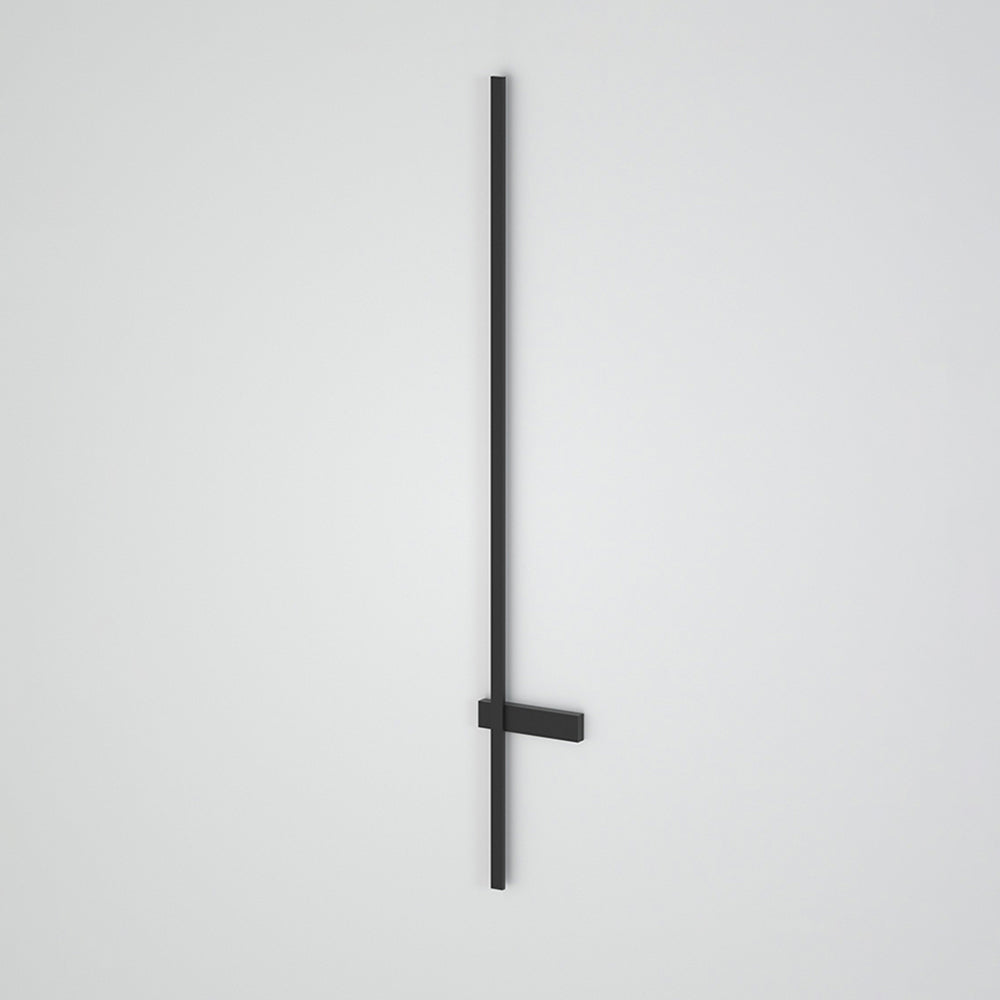 Ray Applique Murale Extérieure Linéaire Minimaliste, Métal, Noir, Terrasse
