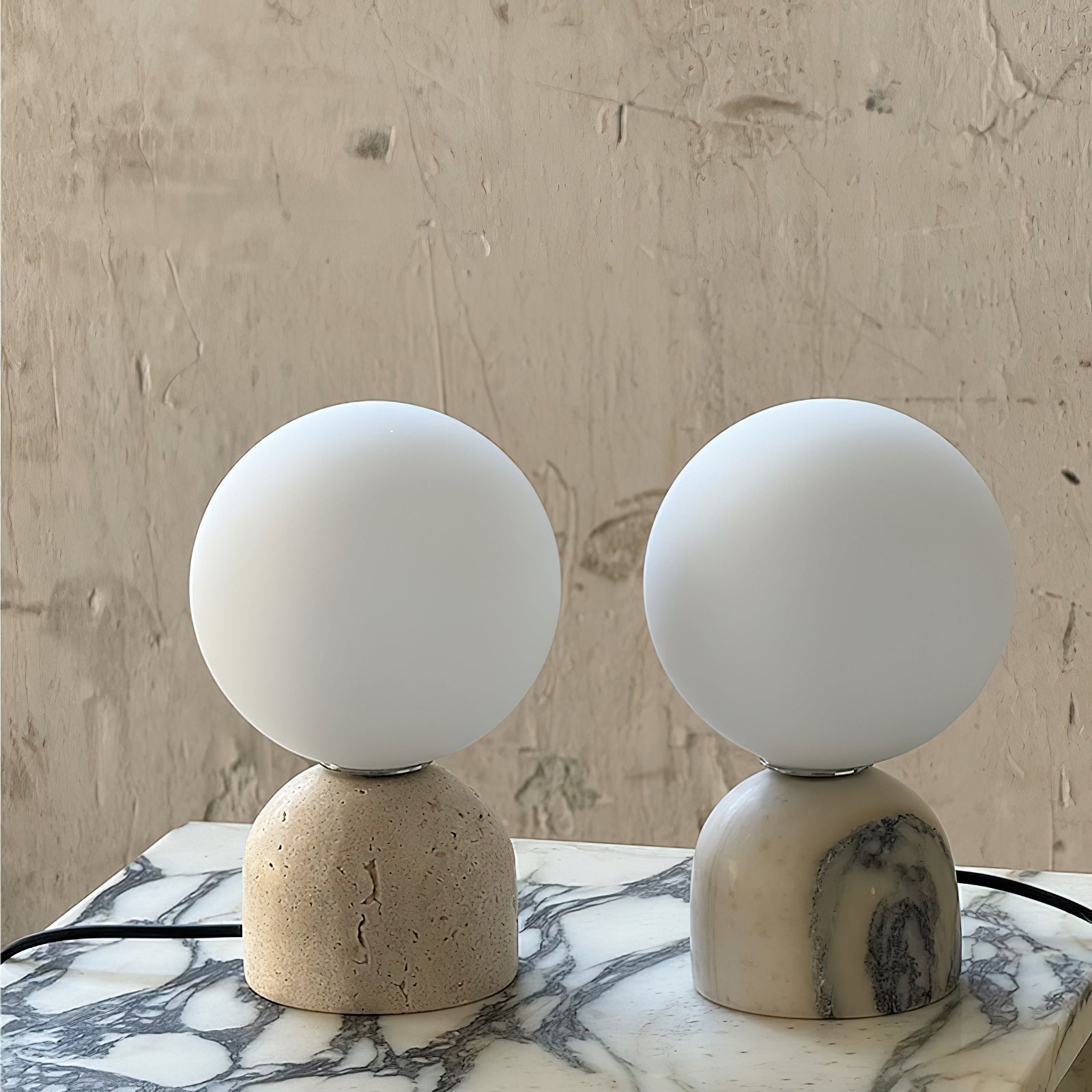 Aalia Lampe de Table Marbre Minimaliste Moderne