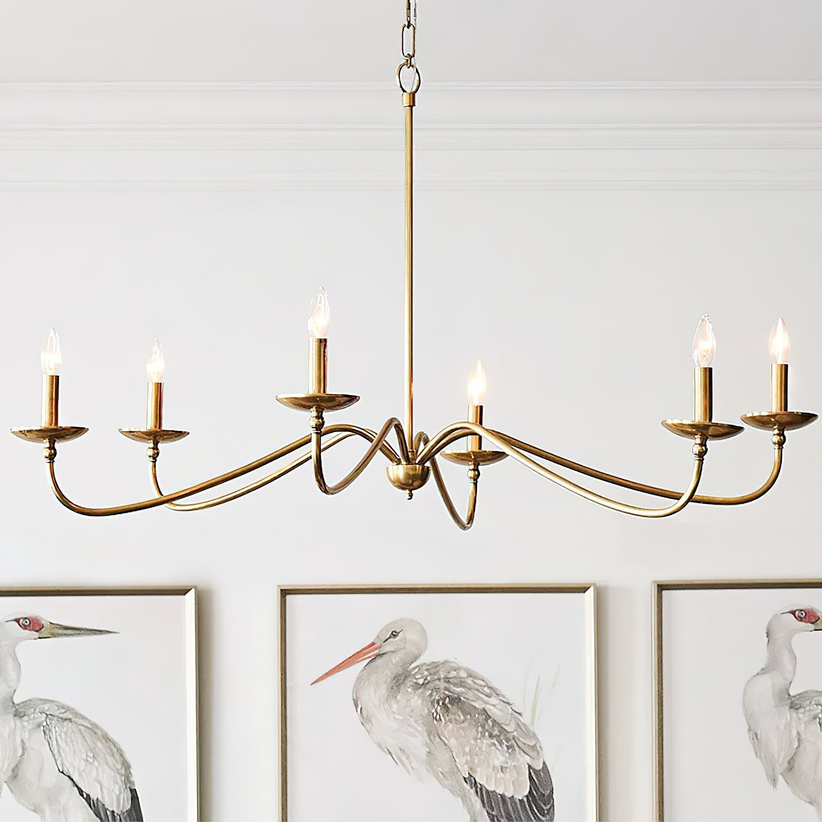 Alshaarae Lustre Métal Laiton Industriel Vintage