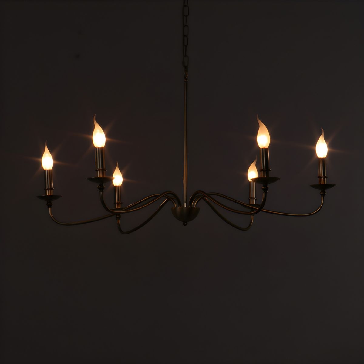 Alshaarae Lustre Métal Laiton Industriel Vintage