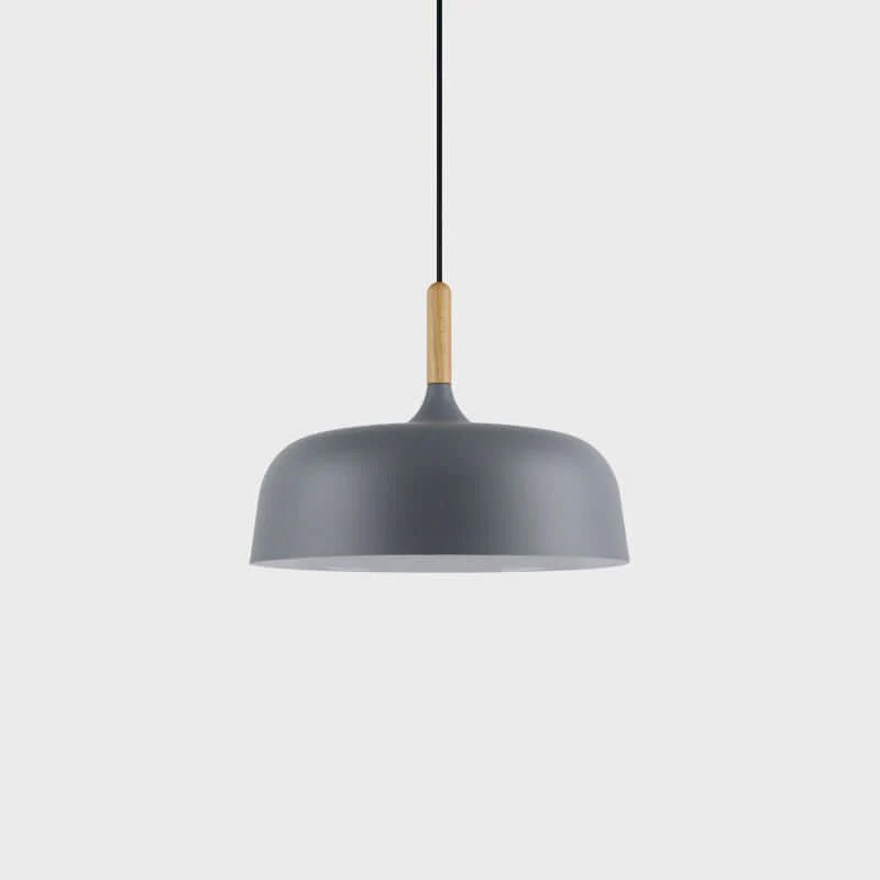 Lustra Suspension Lampe Abat-jour Blanc en Bois