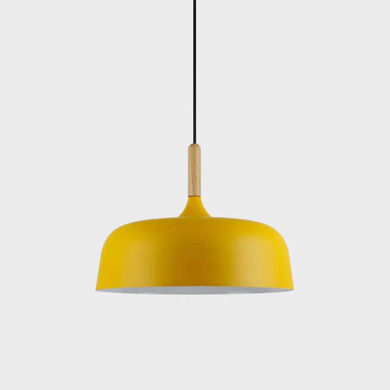 Lustra Suspension Lampe Abat-jour Blanc en Bois