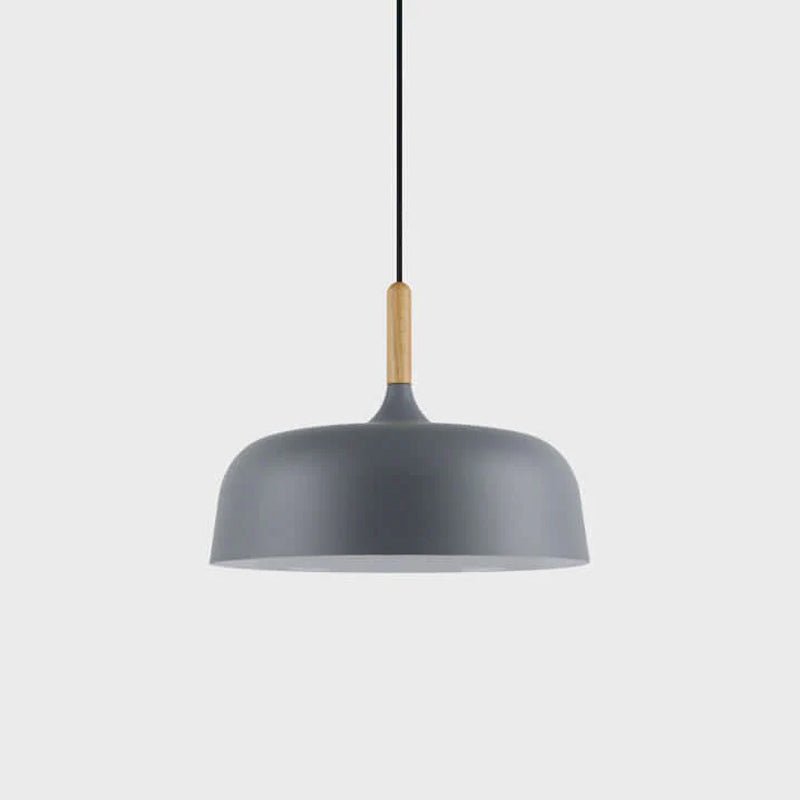 Lustra Suspension Lampe Abat-jour Blanc en Bois
