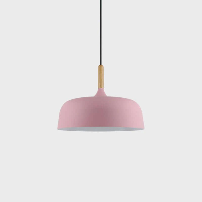 Lustra Suspension Lampe Abat-jour Blanc en Bois