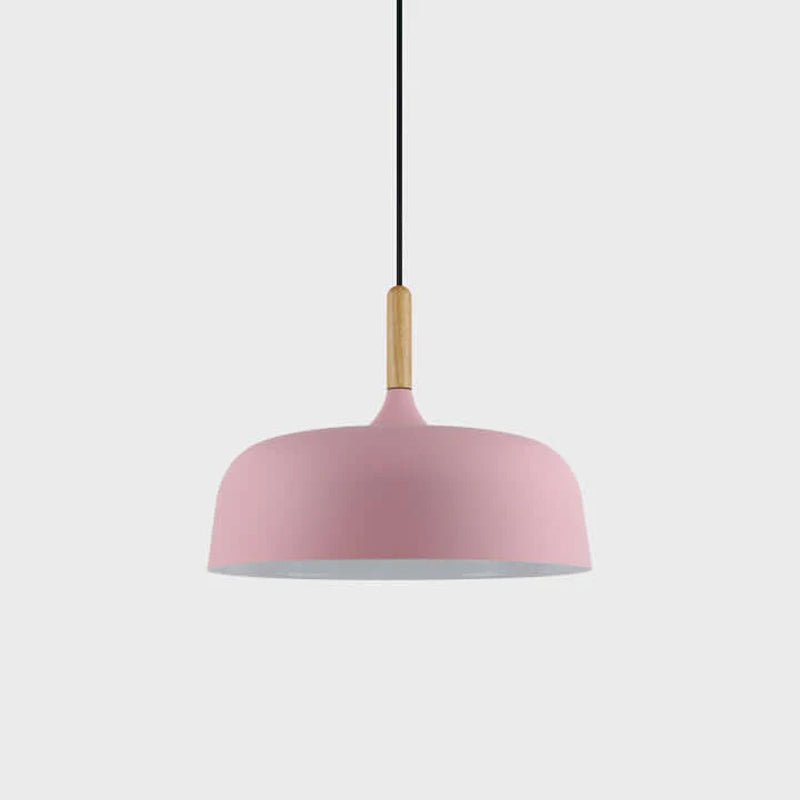 Lustra Suspension Lampe Abat-jour Blanc en Bois