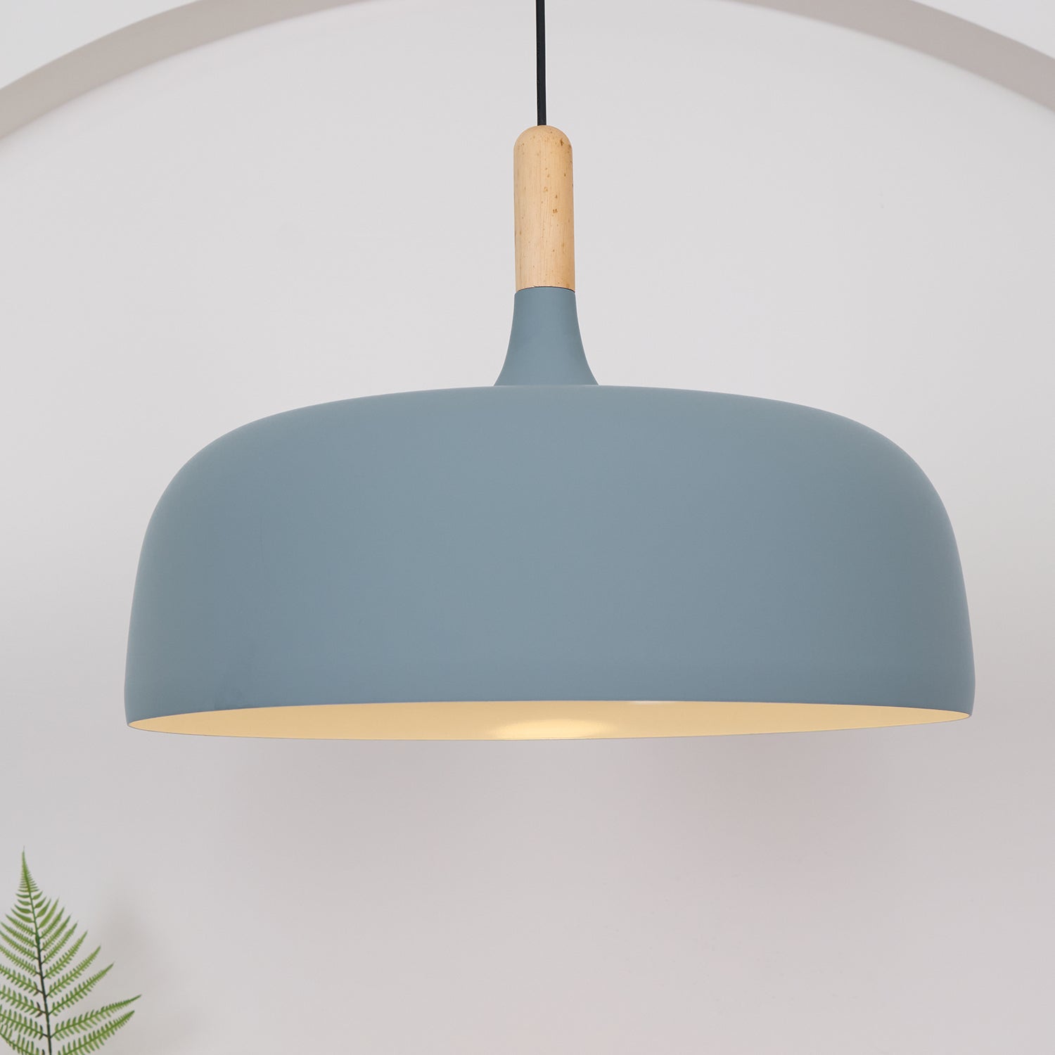 Lustra Suspension Lampe Abat-jour Blanc en Bois