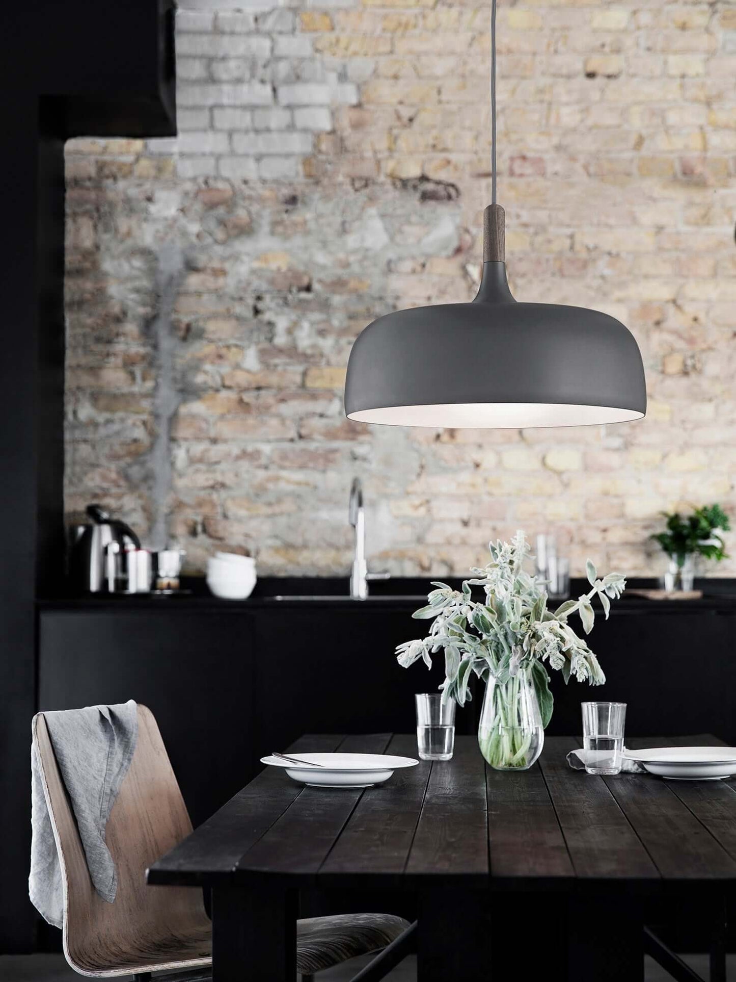 Lustra Suspension Lampe Abat-jour Blanc en Bois