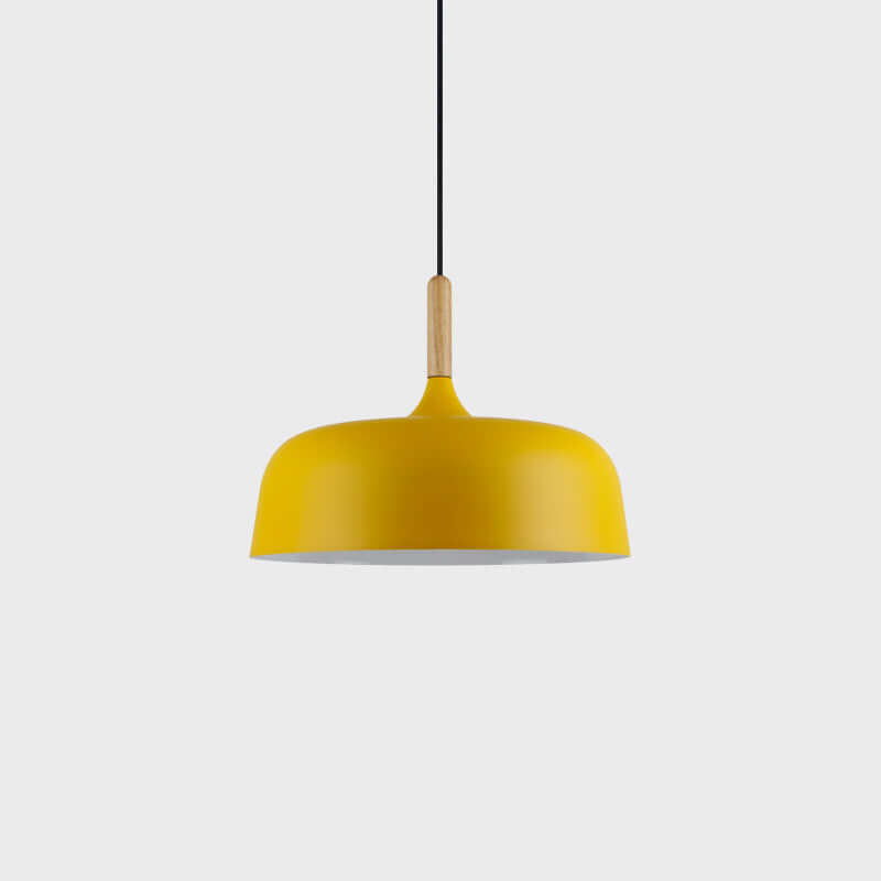 Lustra Suspension Lampe Abat-jour Blanc en Bois