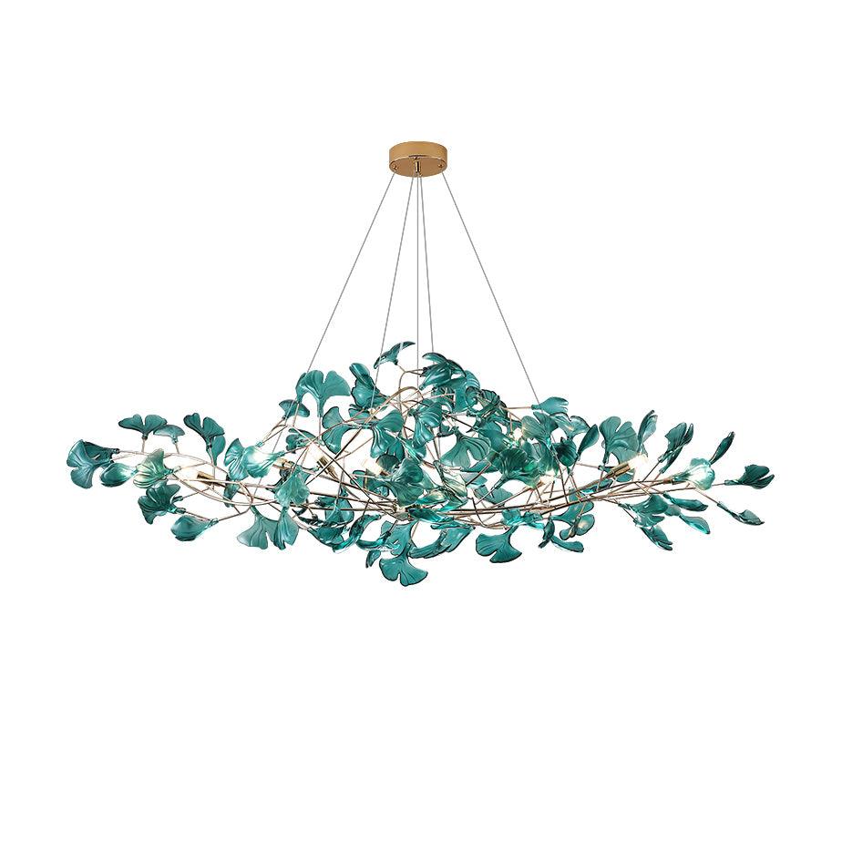 Eurvinen Lustre de luxe en feuille de ginkgo