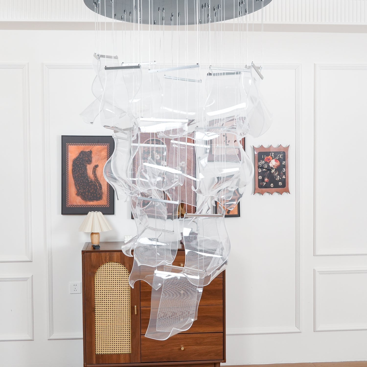 Lustra Lustre Acrylic LED Abstract Floating
