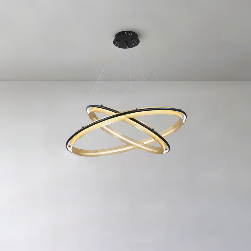 Erveliel Lustre Rond Métal Minimaliste Moderne