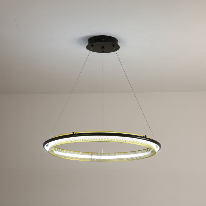Erveliel Lustre Rond Métal Minimaliste Moderne