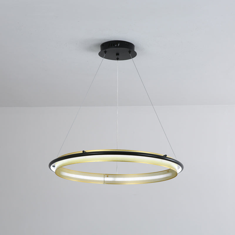 Erveliel Lustre Rond Métal Minimaliste Moderne