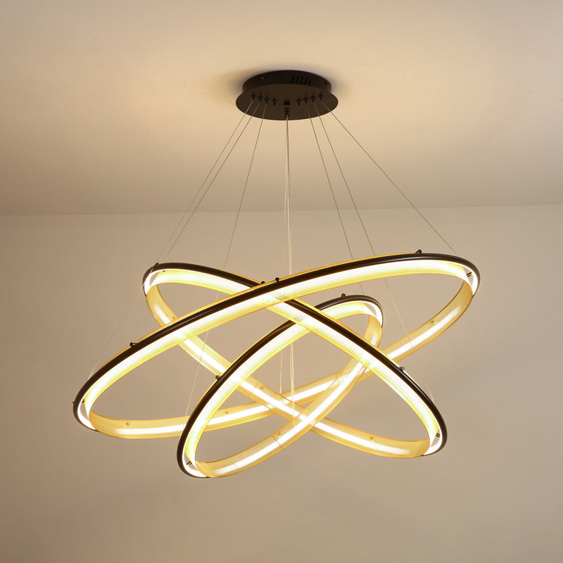 Erveliel Lustre Rond Métal Minimaliste Moderne