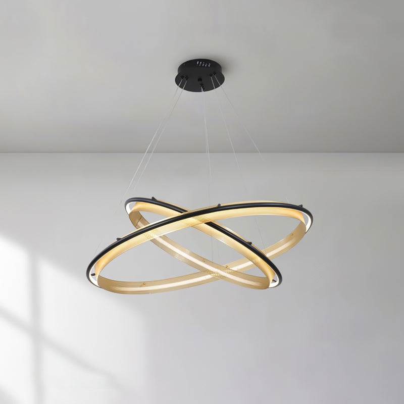 Erveliel Lustre Rond Métal Minimaliste Moderne