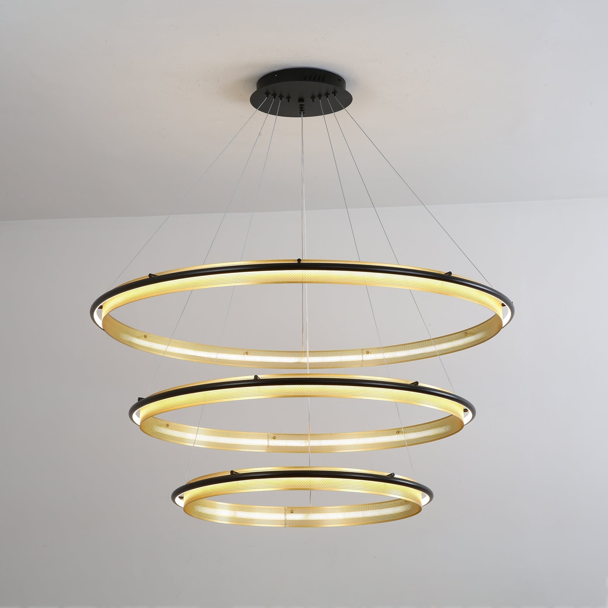 Erveliel Lustre Rond Métal Minimaliste Moderne