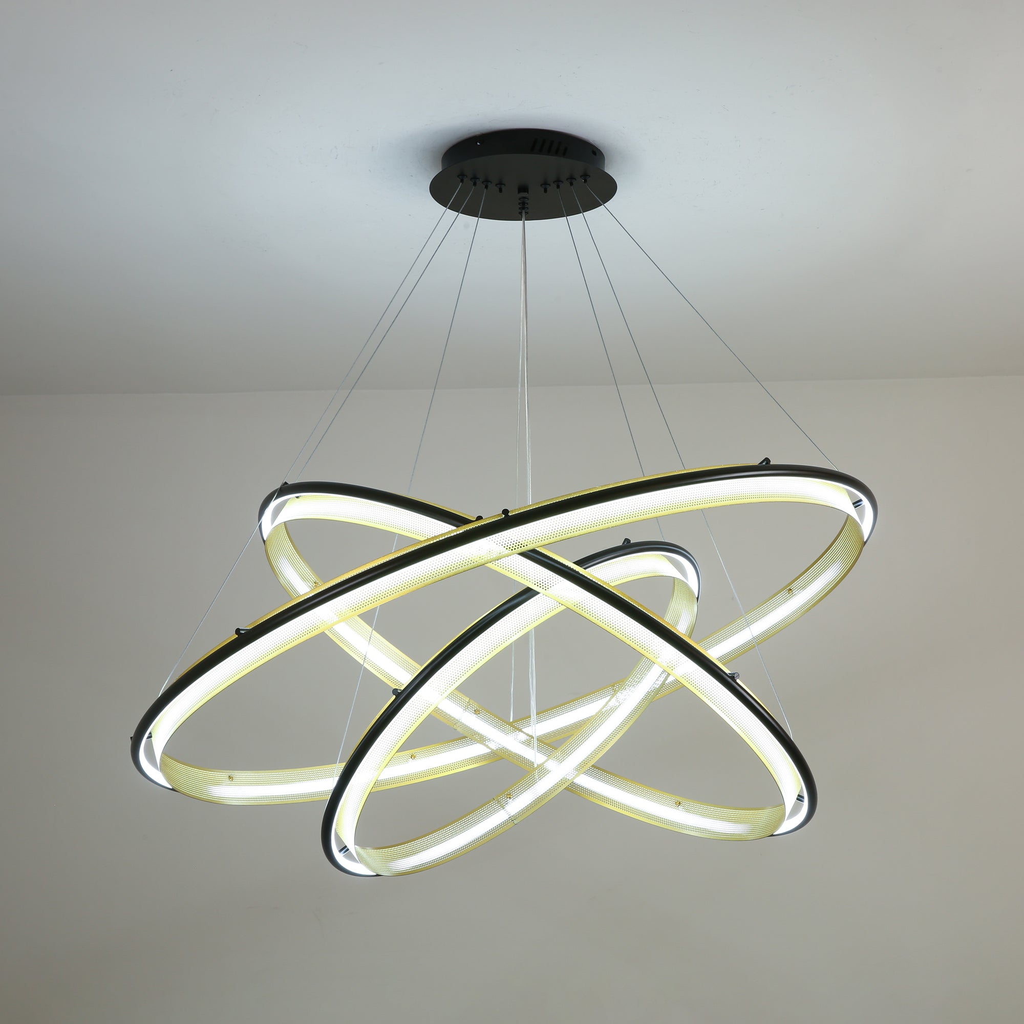 Erveliel Lustre Rond Métal Minimaliste Moderne