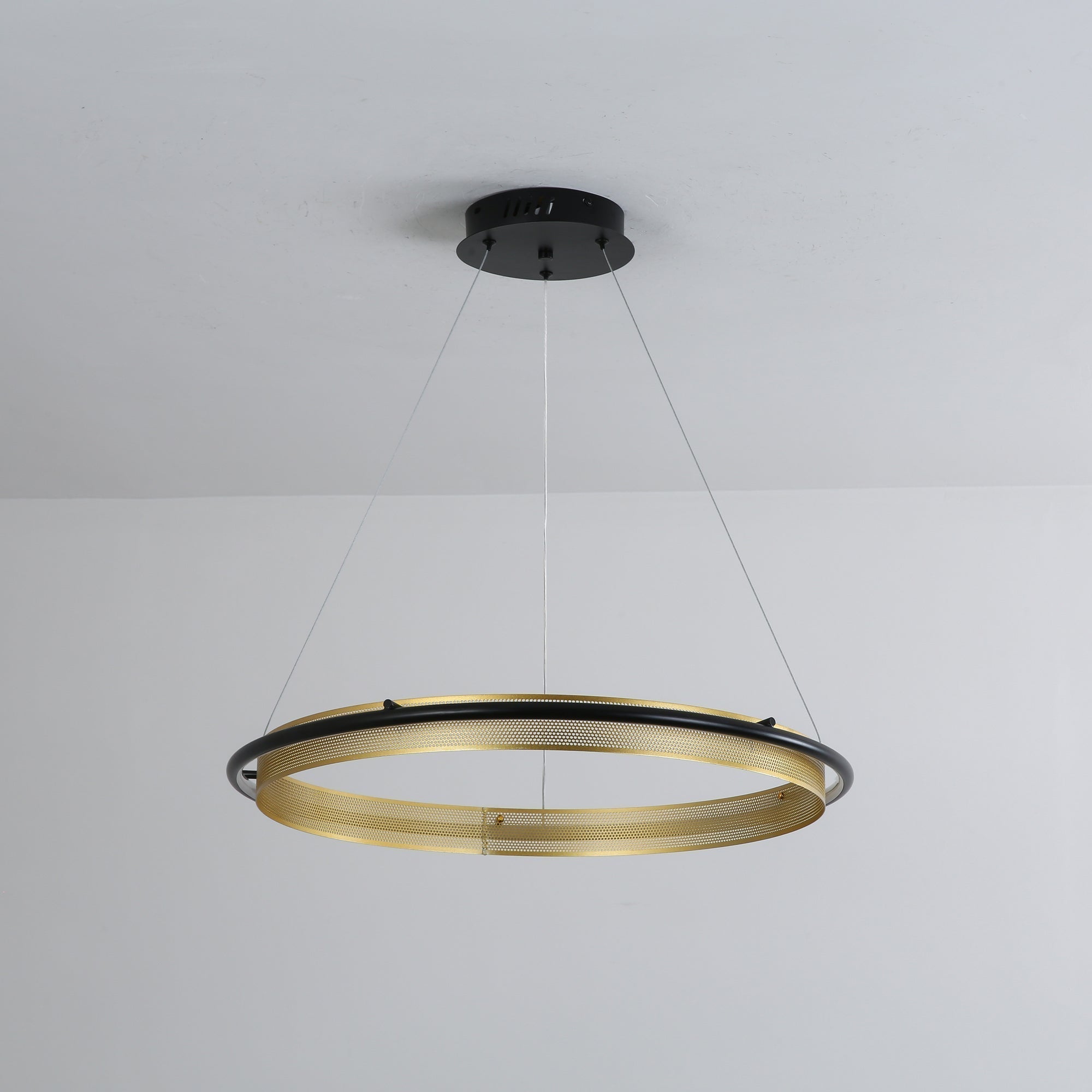 Erveliel Lustre Rond Métal Minimaliste Moderne