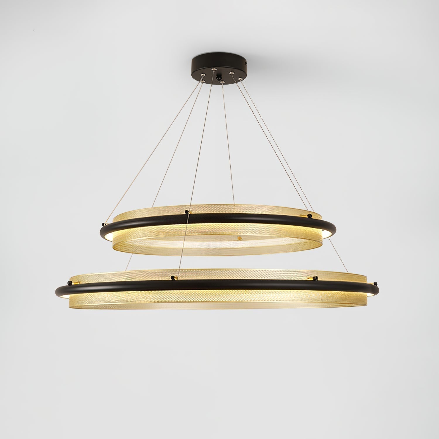 Erveliel Lustre Rond Métal Minimaliste Moderne