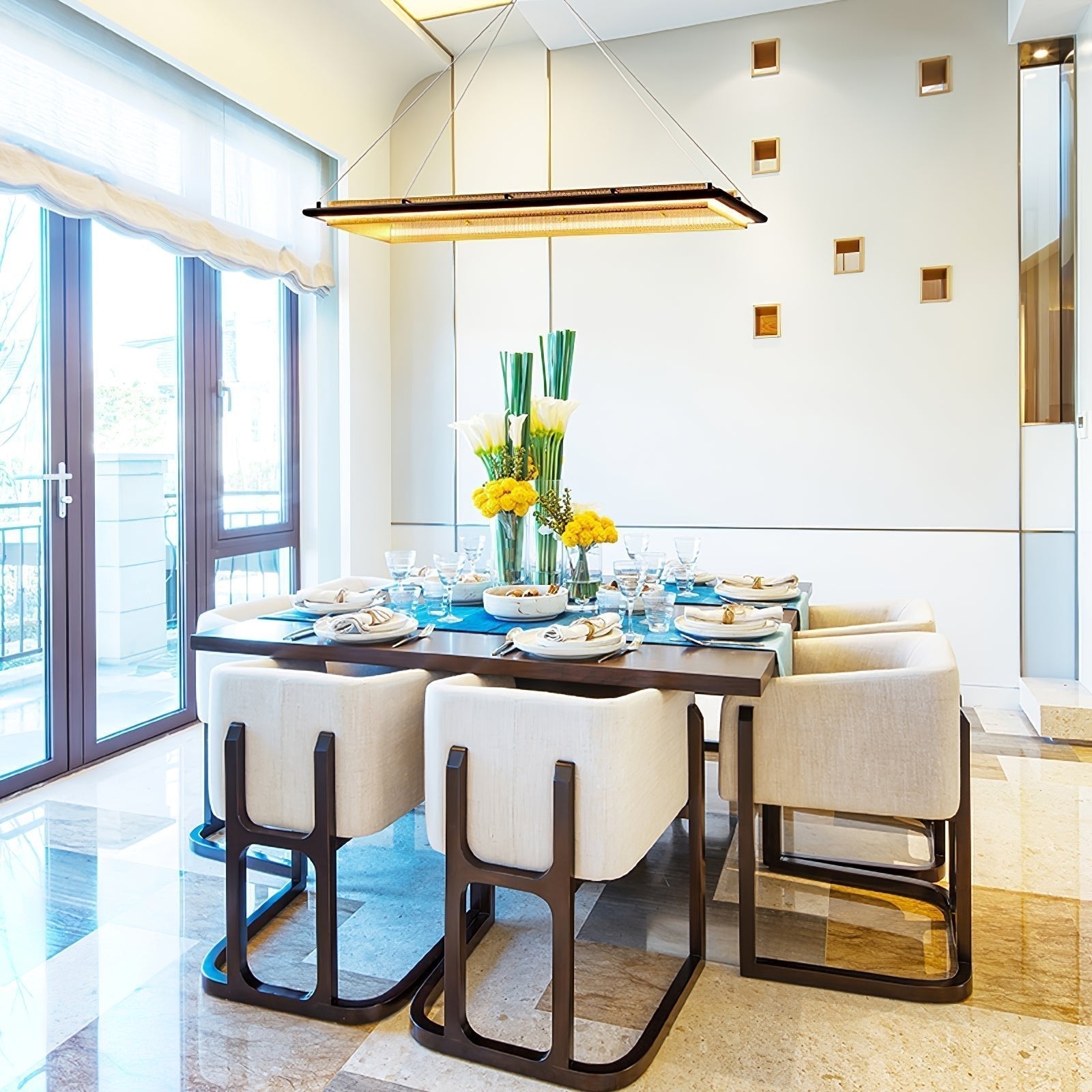 Erveliel Lustre Rond Métal Minimaliste Moderne