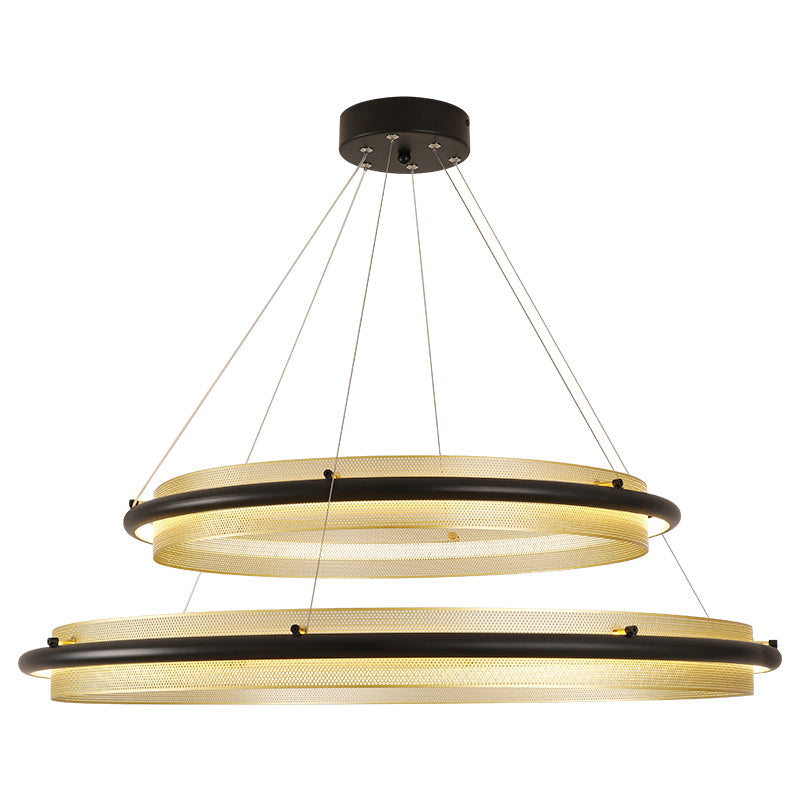 Erveliel Lustre Rond Métal Minimaliste Moderne