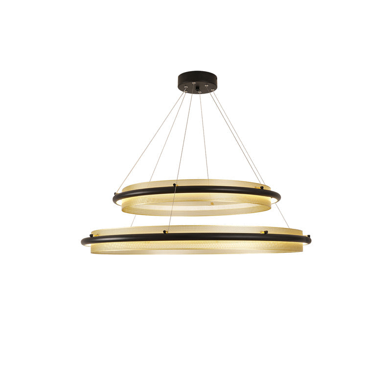 Erveliel Lustre Rond Métal Minimaliste Moderne