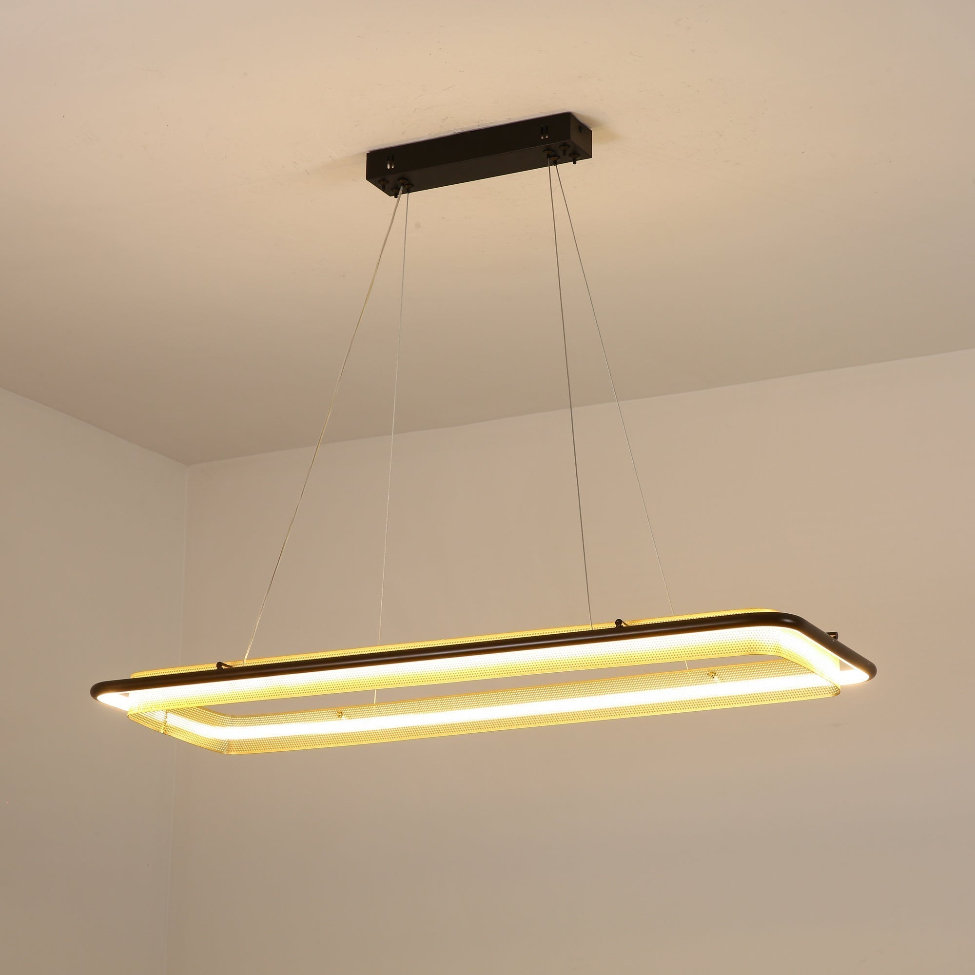 Erveliel Lustre Rond Métal Minimaliste Moderne