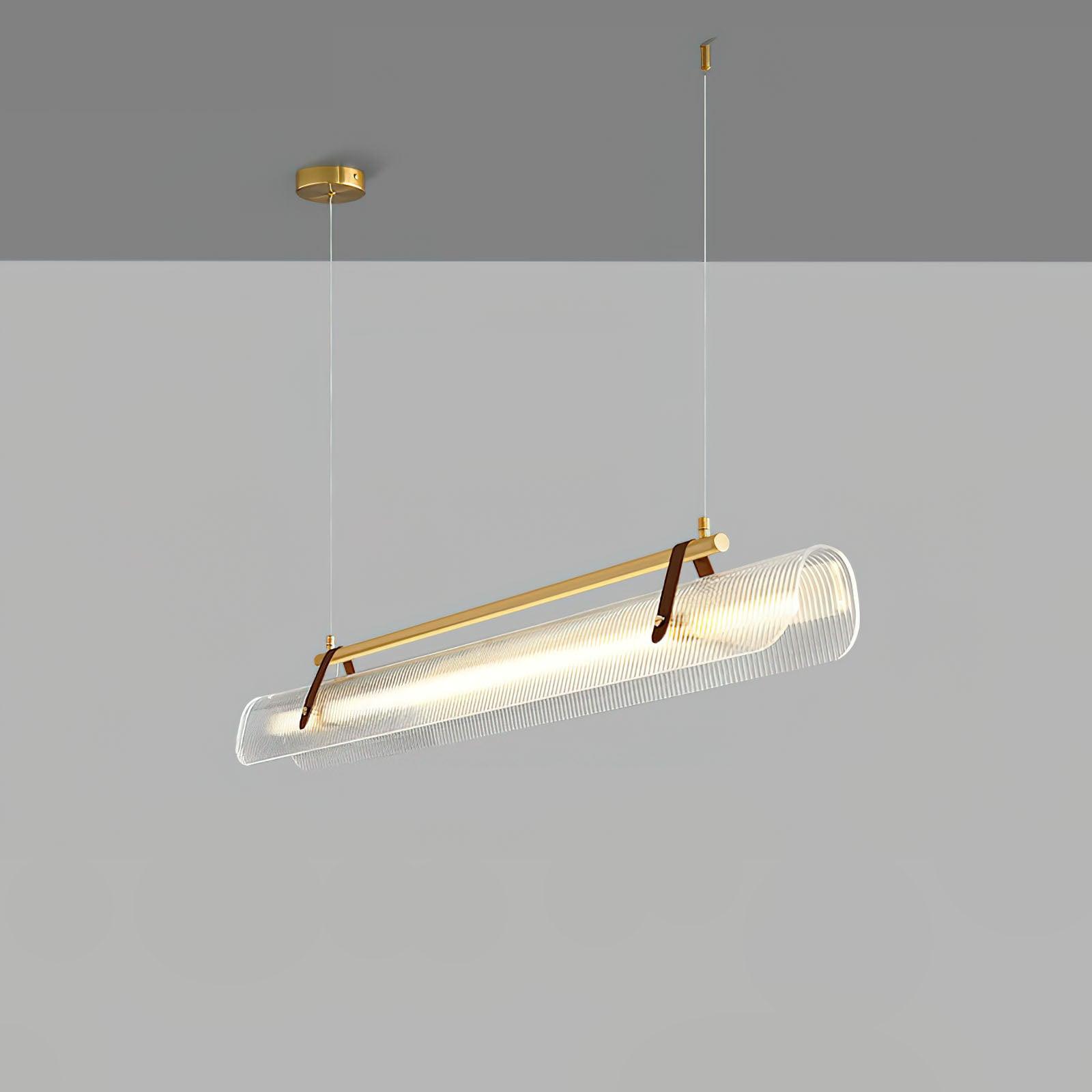 Lustra Suspension Lampe Acrylique Linéaire Moderne pour Salle à Manger