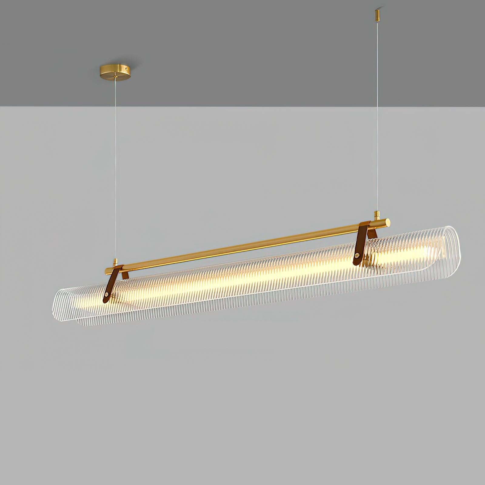 Lustra Suspension Lampe Acrylique Linéaire Moderne pour Salle à Manger