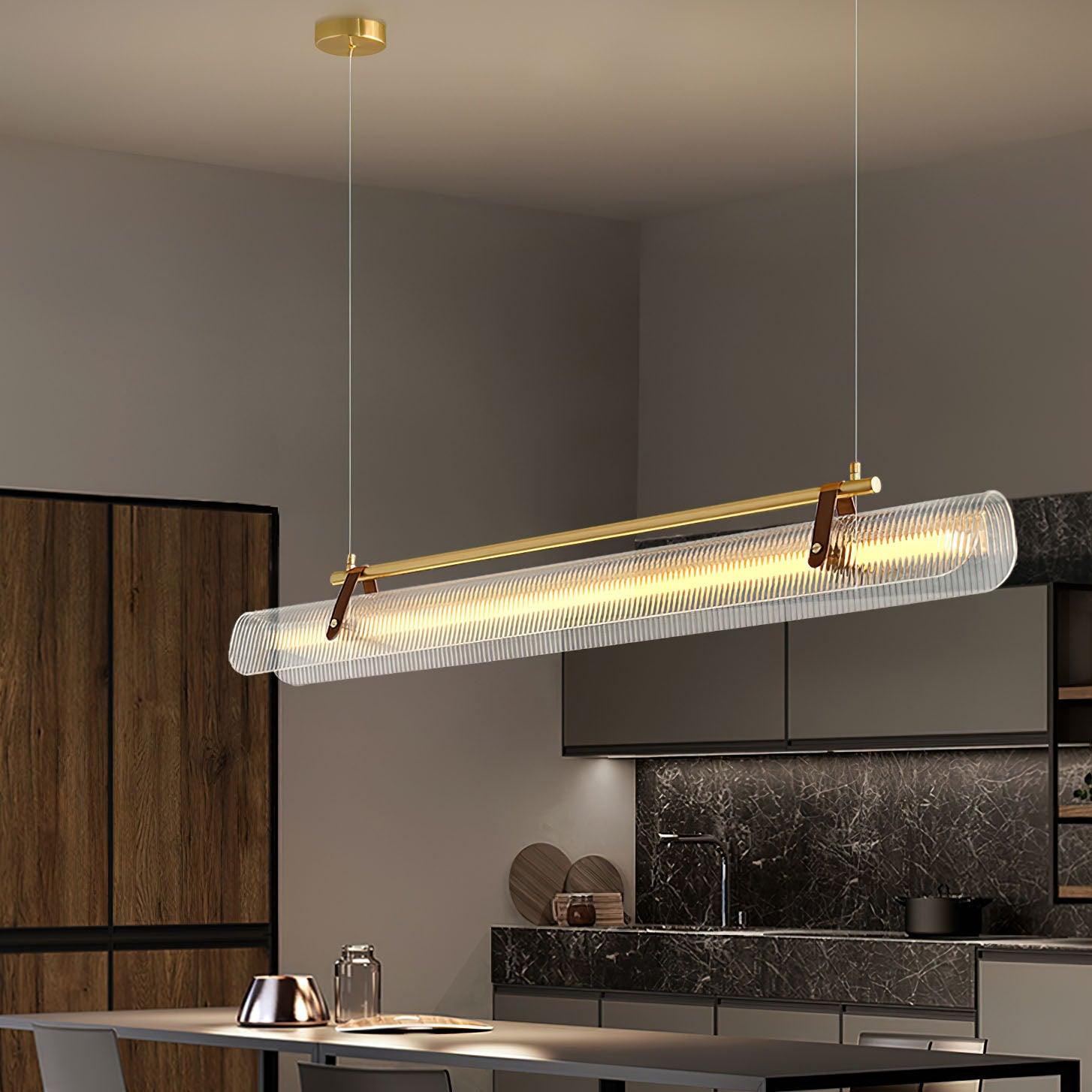 Lustra Suspension Lampe Acrylique Linéaire Moderne pour Salle à Manger