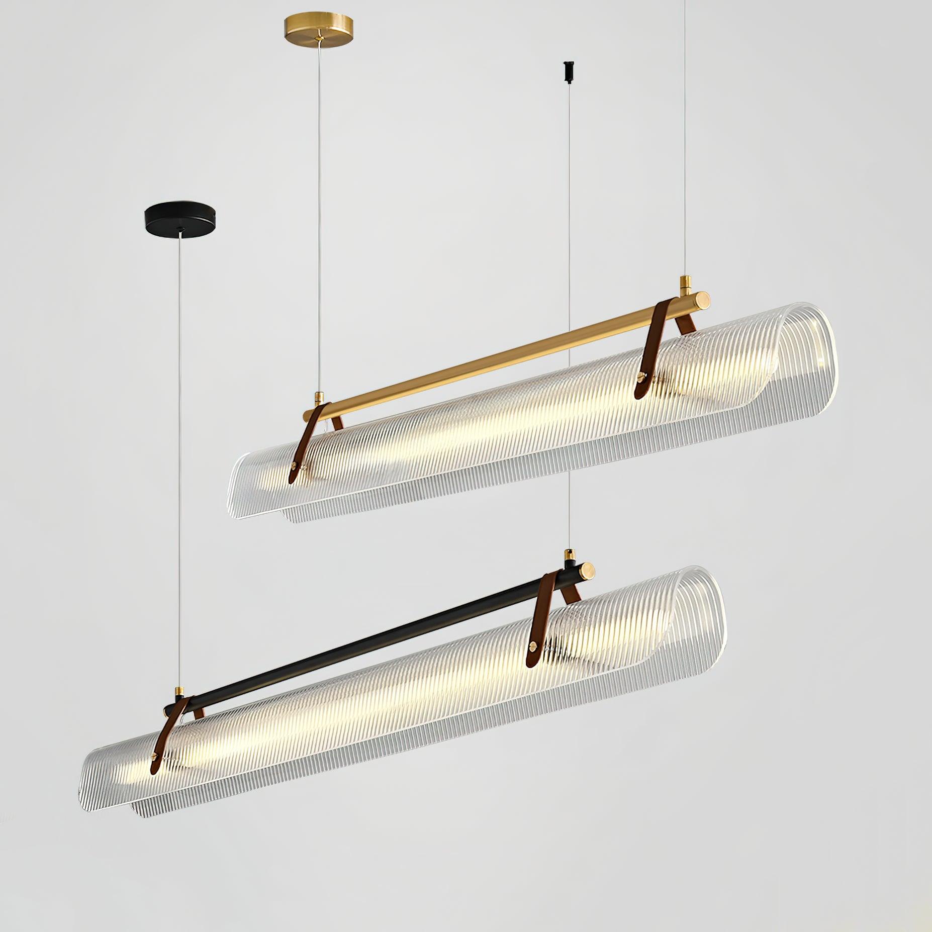 Lustra Suspension Lampe Acrylique Linéaire Moderne pour Salle à Manger