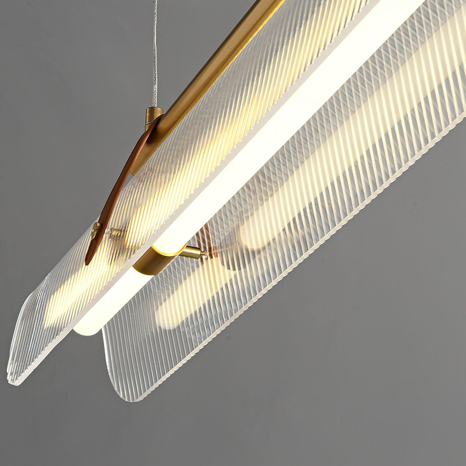 Lustra Suspension Lampe Acrylique Linéaire Moderne pour Salle à Manger