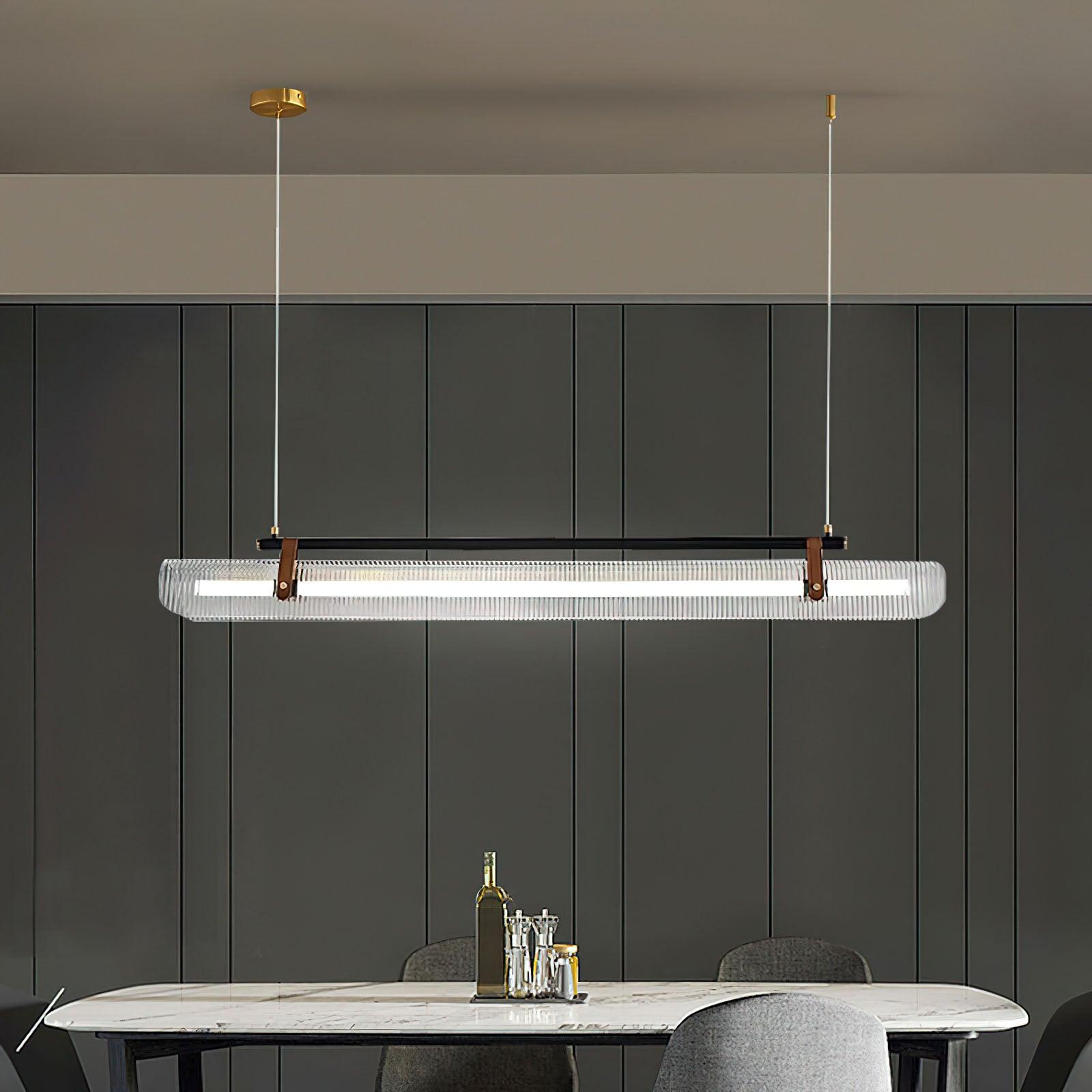 Lustra Suspension Lampe Acrylique Linéaire Moderne pour Salle à Manger