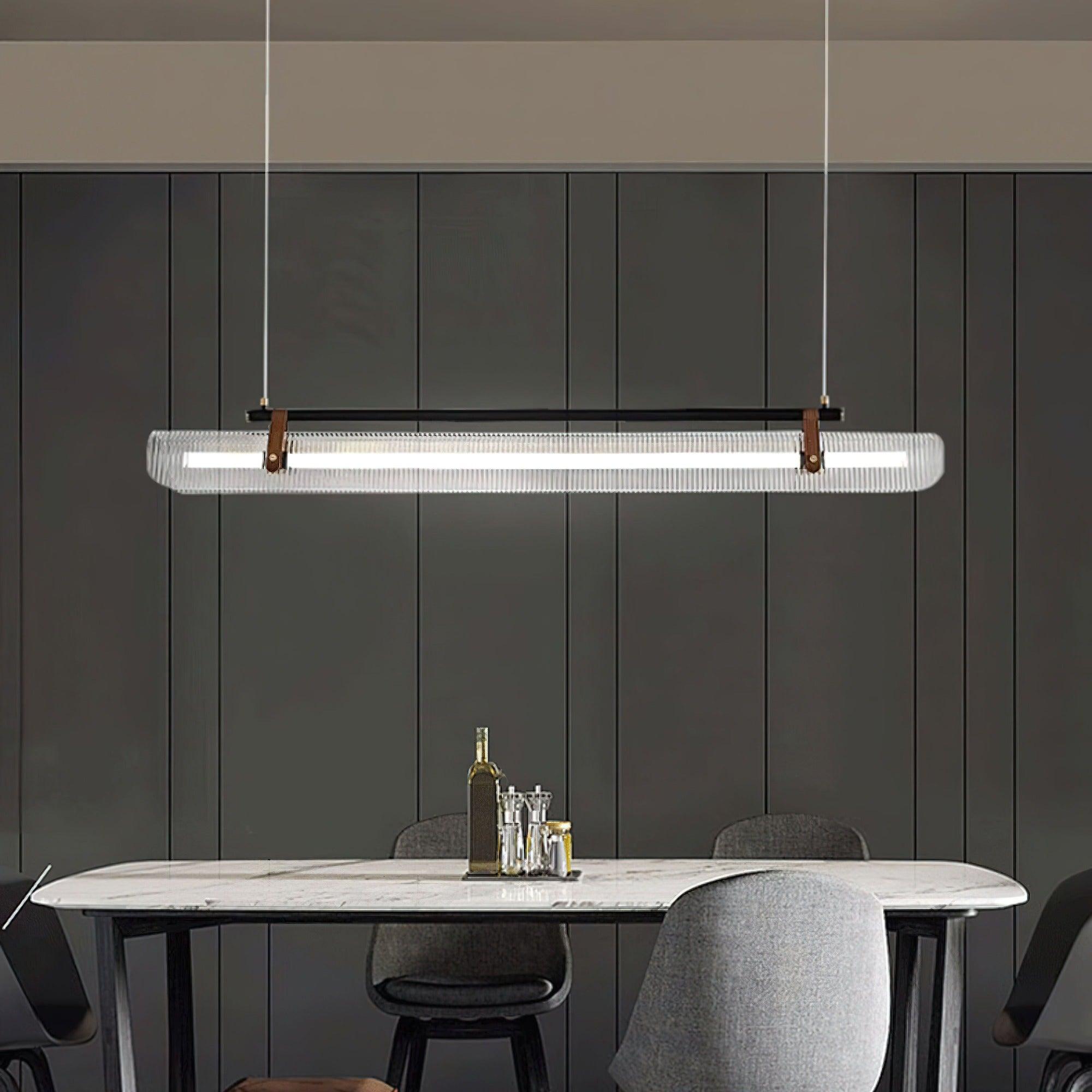 Lustra Suspension Lampe Acrylique Linéaire Moderne pour Salle à Manger