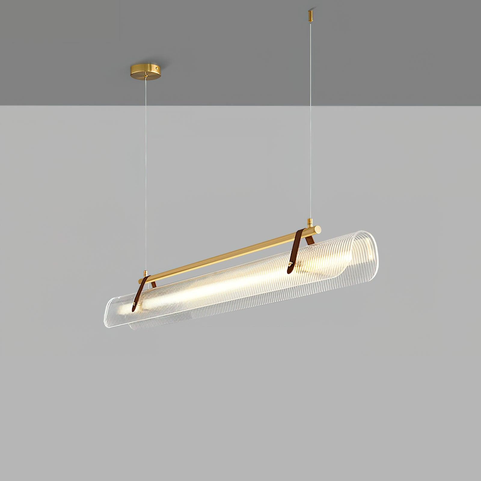 Lustra Suspension Lampe Acrylique Linéaire Moderne pour Salle à Manger