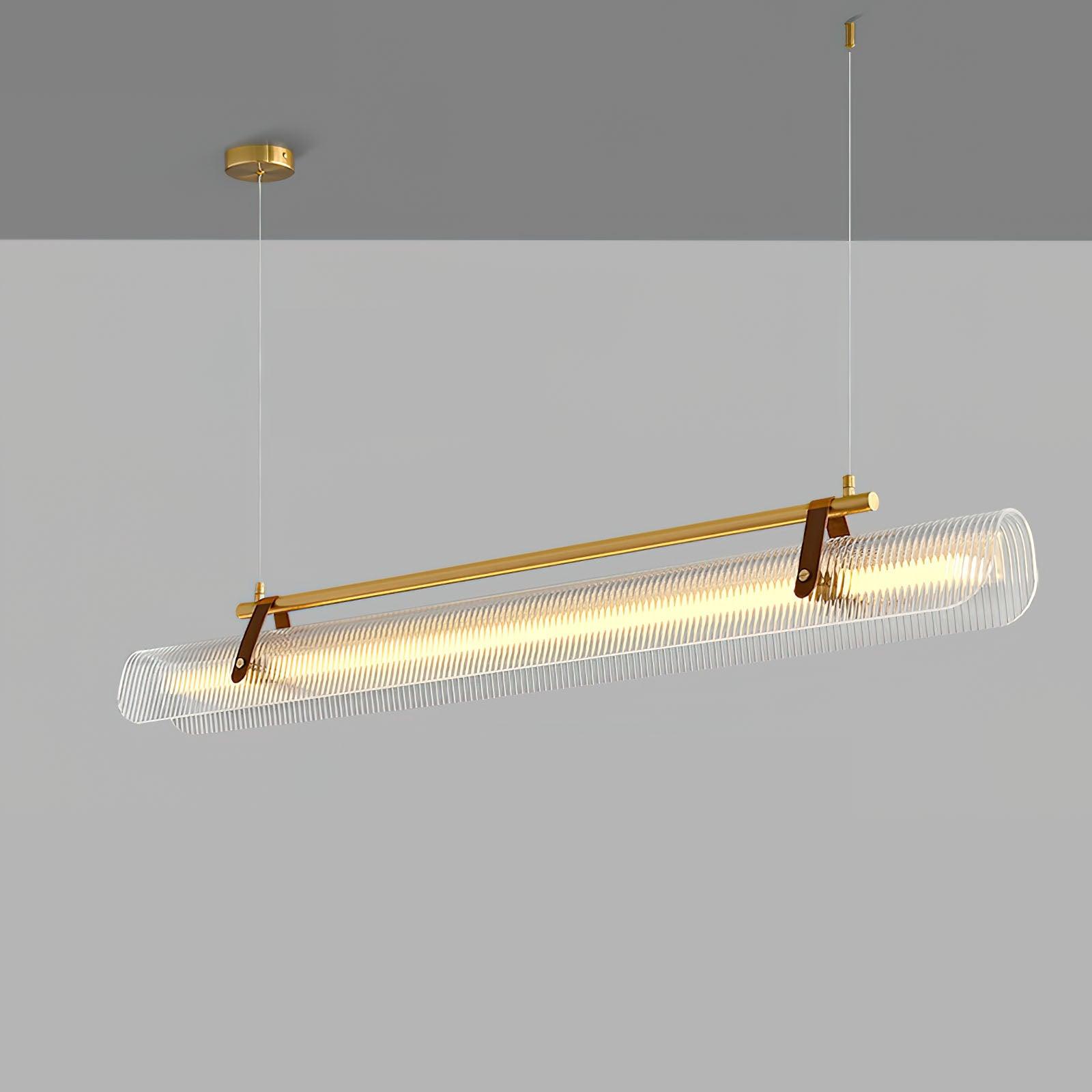 Lustra Suspension Lampe Acrylique Linéaire Moderne pour Salle à Manger