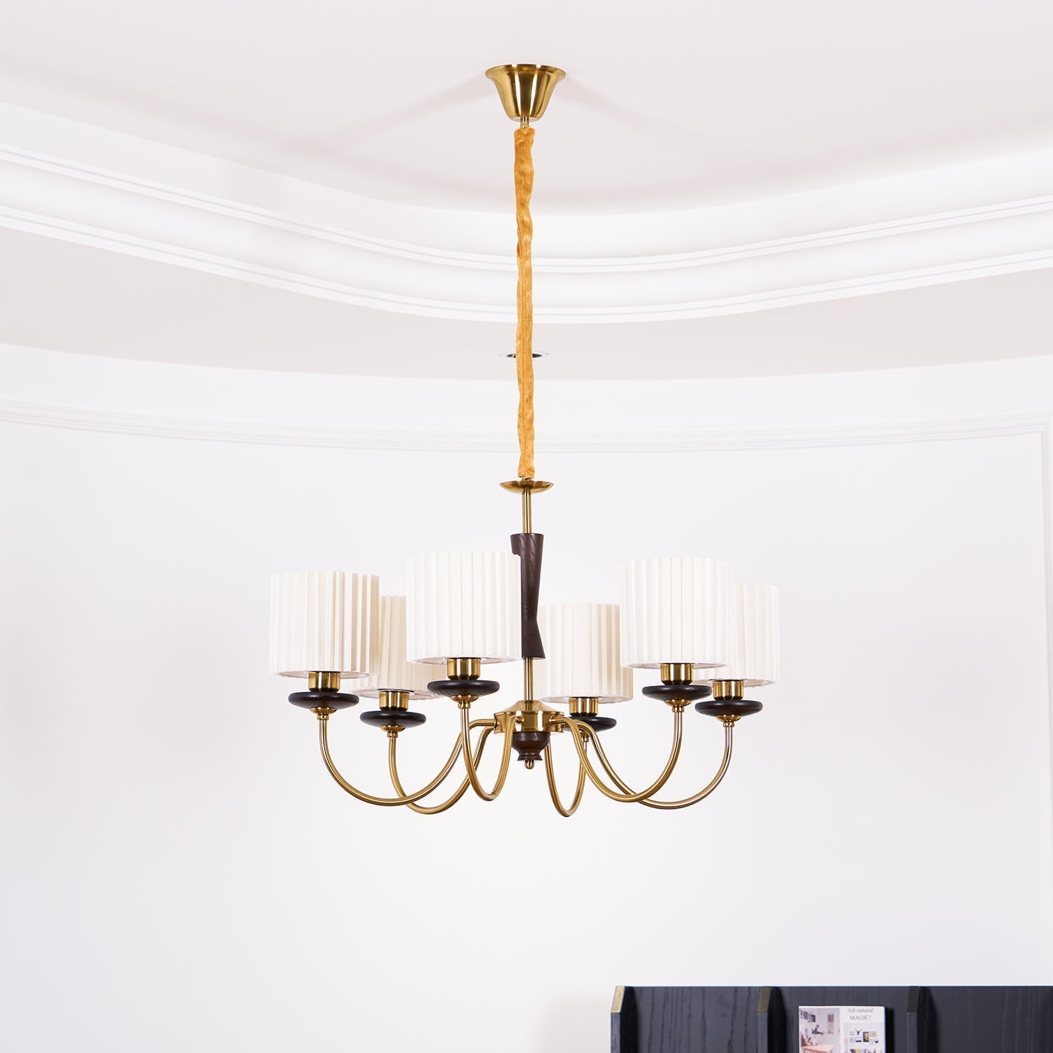 Lustra Lustre en Laiton Tissu