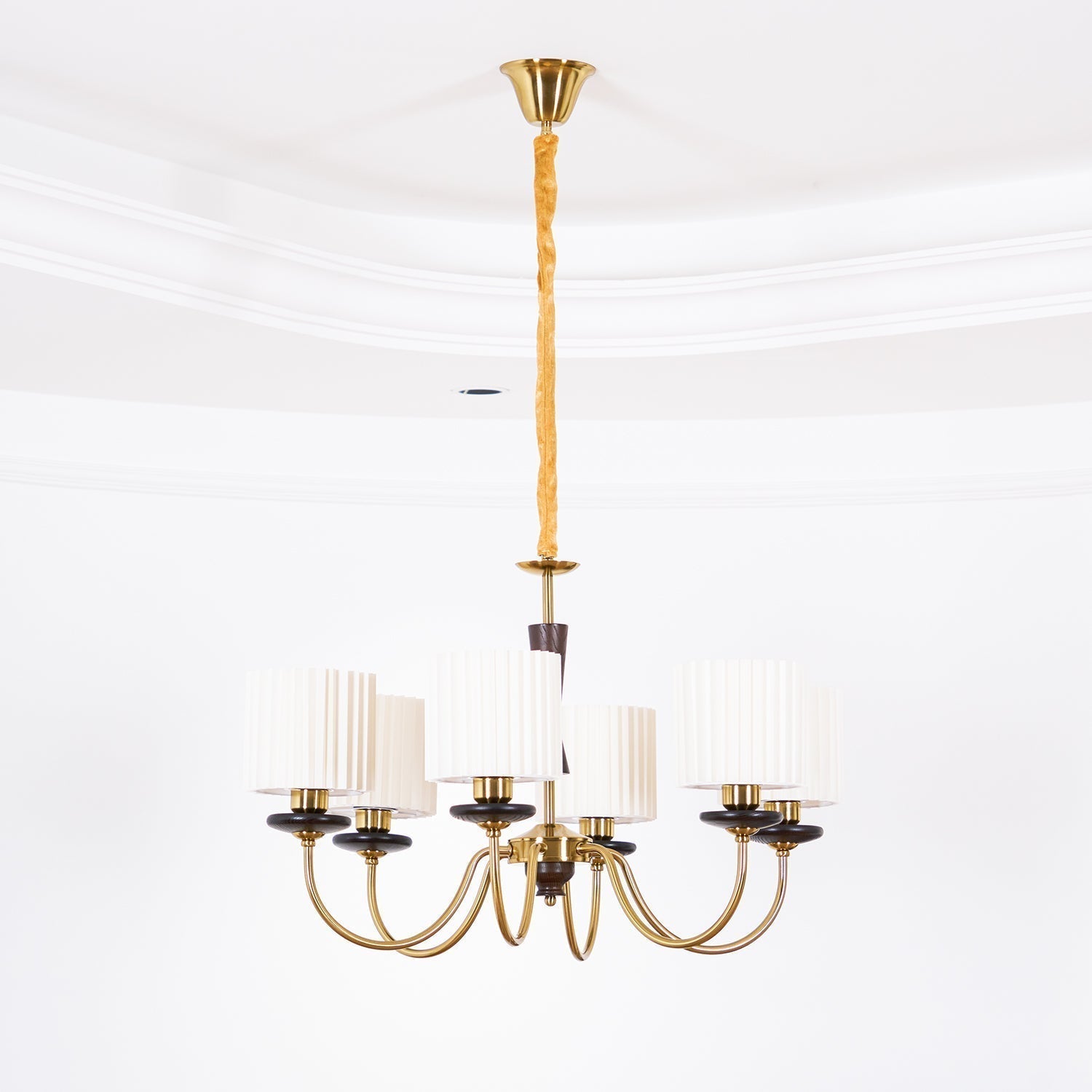 Lustra Lustre en Laiton Tissu