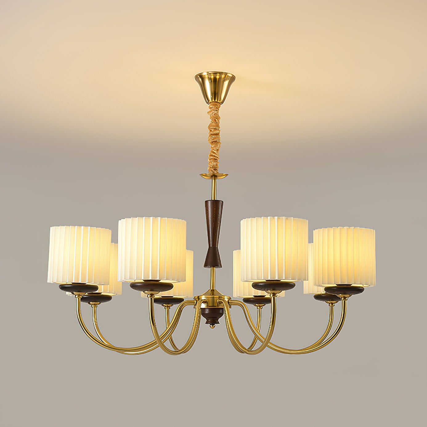 Lustra Lustre en Laiton Tissu